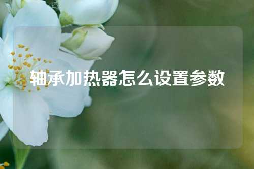 軸承加熱器怎么設(shè)置參數(shù)