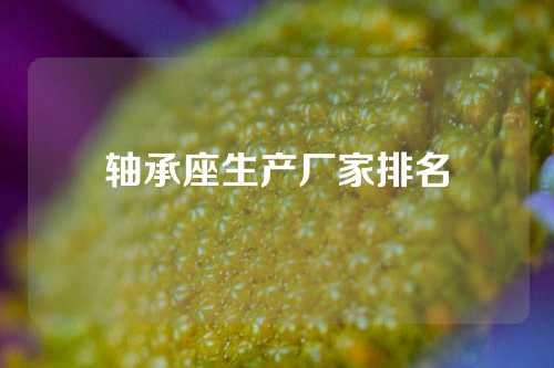 軸承座生產(chǎn)廠家排名