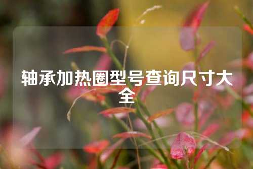 軸承加熱圈型號查詢尺寸大全