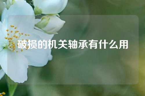 破損的機關(guān)軸承有什么用