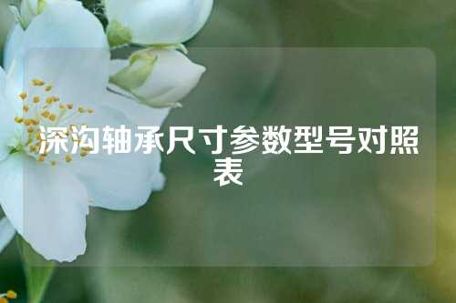 深溝軸承尺寸參數(shù)型號(hào)對(duì)照表