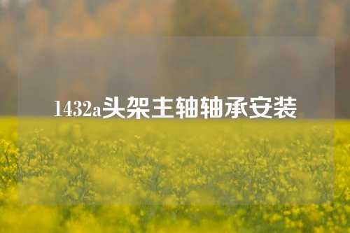 1432a頭架主軸軸承安裝