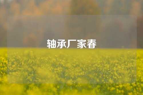 軸承廠家春