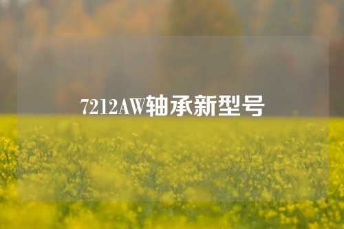 7212AW軸承新型號