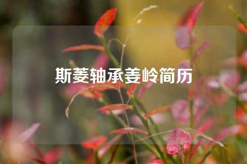 斯菱軸承姜嶺簡歷