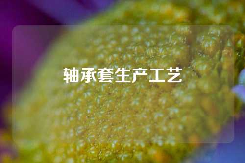 軸承套生產(chǎn)工藝