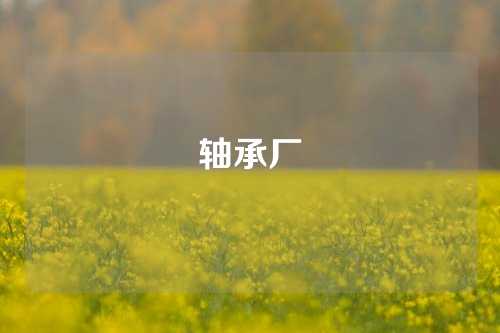 軸承廠(chǎng)