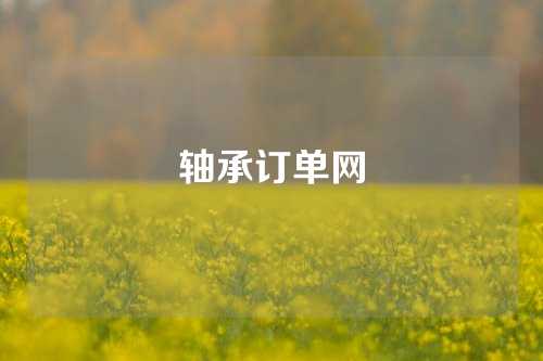 軸承訂單網(wǎng)