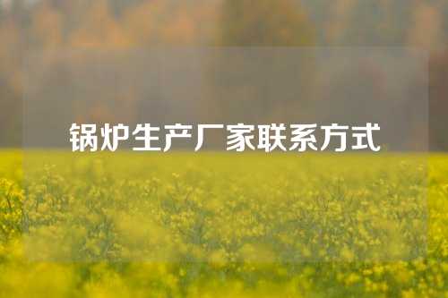 鍋爐生產(chǎn)廠家聯(lián)系方式